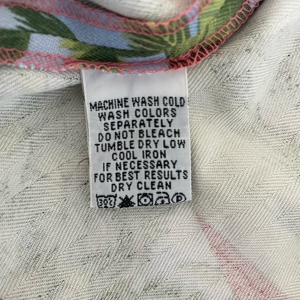 Vintage Tommy Bahama 100% Silk Camp Shirt in Orange Aloha Print - Picture 11 of 12